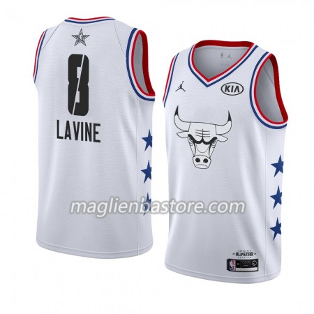 Maglia Chicago Bulls Zach LaVine 8 2019 All-Star Jordan Brand Bianco Swingman - Uomo
